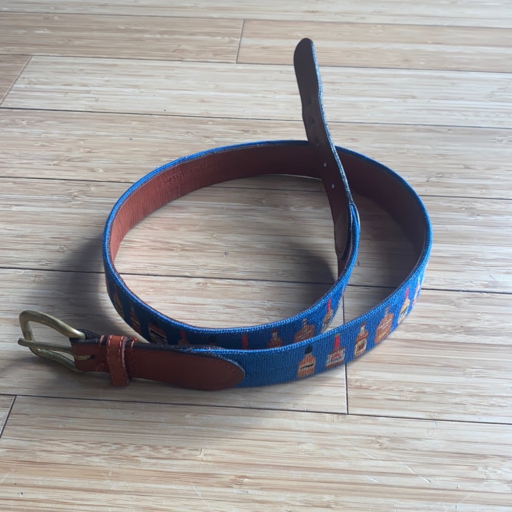 Smathers and Branson Men’s Needlepoint Belt (whiskey pattern)